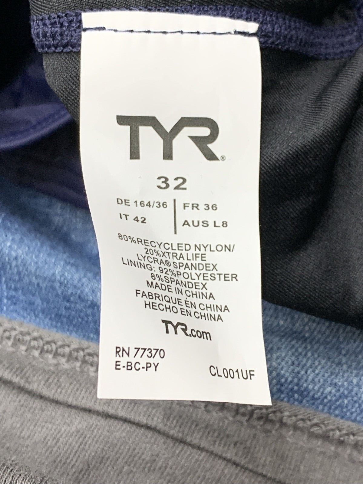 TYR MSO1A Womens Sport Wide Straps Solid X-back One Piece Swimsuit Navy Size 32