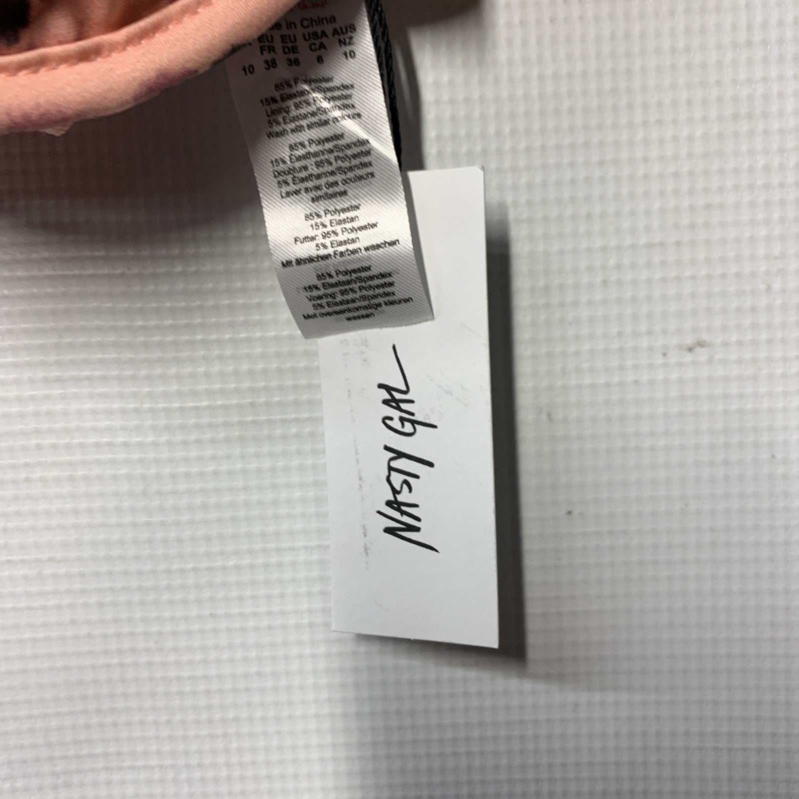 Women's Nasty Gal Tie Dye V Wire 3 Piece Maxi Skirt Bikini Set Swimwear Size 6