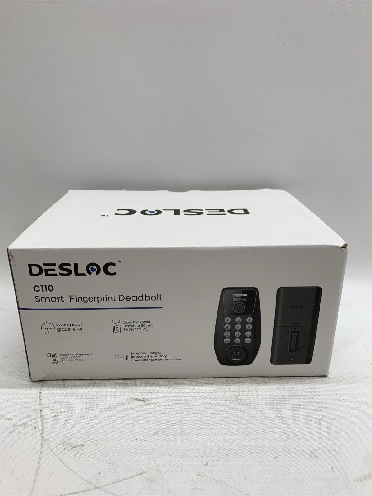 Desloc C110 Keyless Entry Fingerprint Smart Lock with Lever Set/Smart Screen