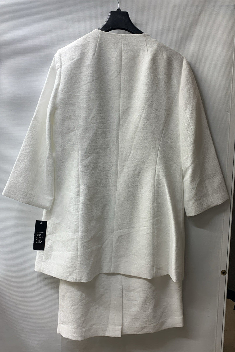 LeSuit Women's 2-Piece Jacket/Dress Suit White Size 10 for Office Formal Events