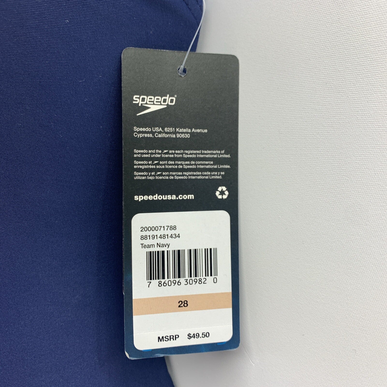 Speedo Women's Swimsuit Size 28 Navy Blue One Piece Prolt Super Pro Solid Pro LT