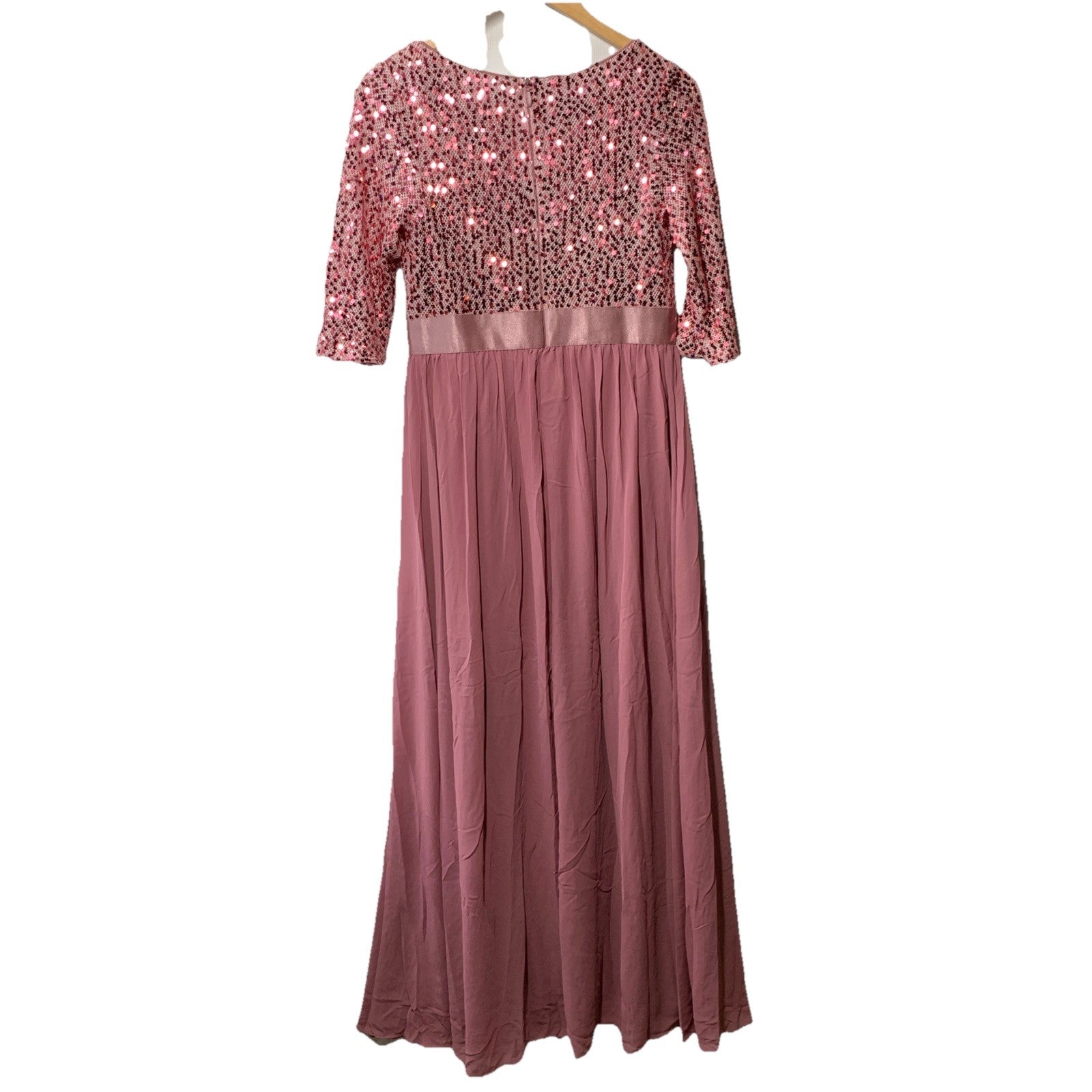 Ever Pretty Women's Sequin Chiffon Formal Evening Dresses 3/4 Sleeve Size 10
