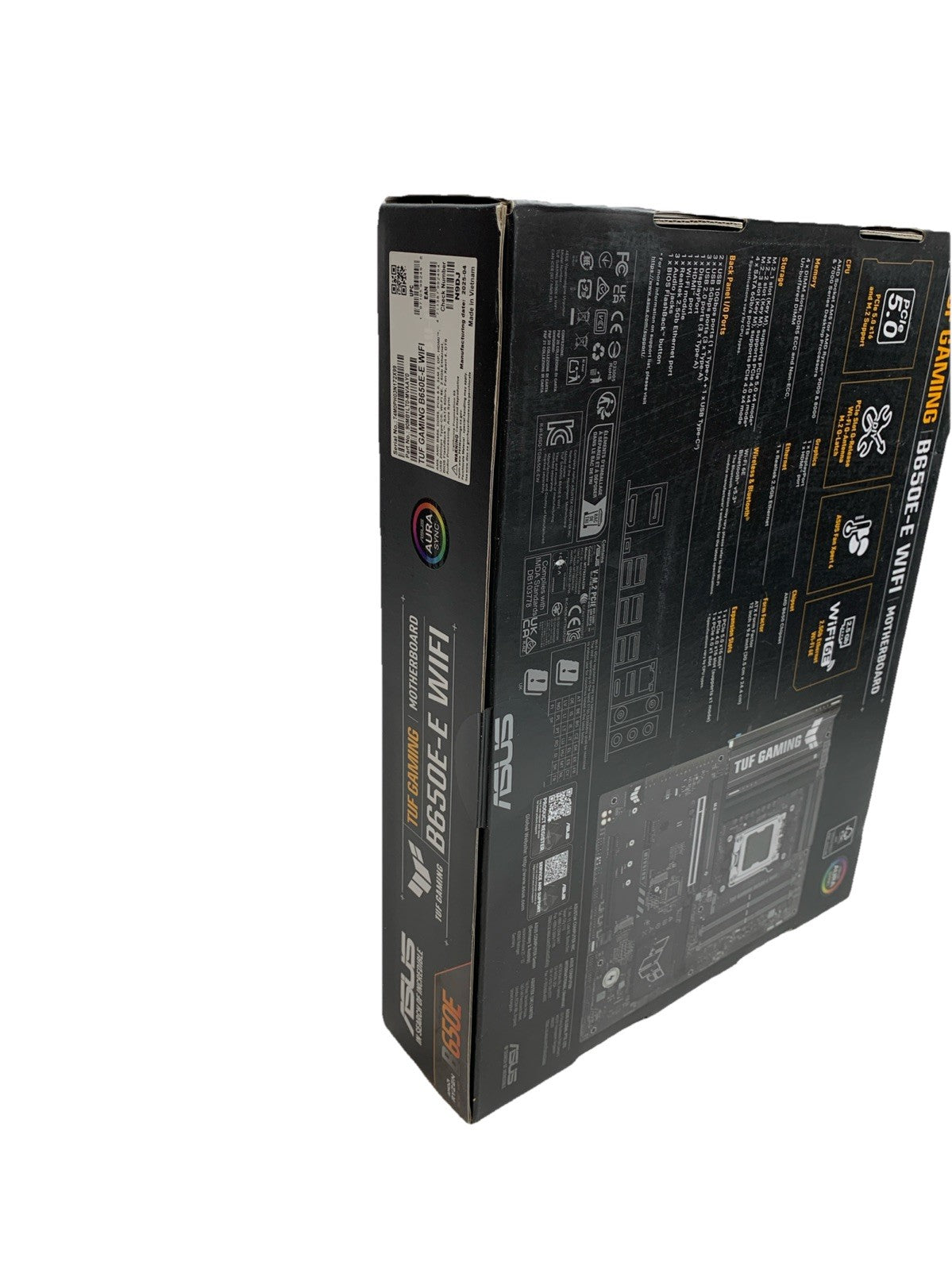 ASUS TUF GAMING B650E-E WIFI AMD AM5 B650 ATX motherboard, 8+2+1 80A DrMOS stage