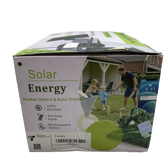 2K HD Solar Security Cameras Wireless Outdoor 360° Detailed Coverage 4GLTE Black
