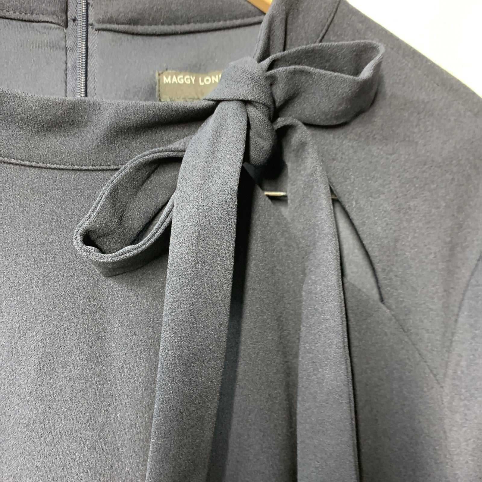 Maggy London Pleated Short Sleeve G5382M Midi 16 Dress Cocktail Party Formal