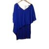 J Kara JKARA Women's Caplet Short Cocktail Beaded Sequins Blue Dress Size 12