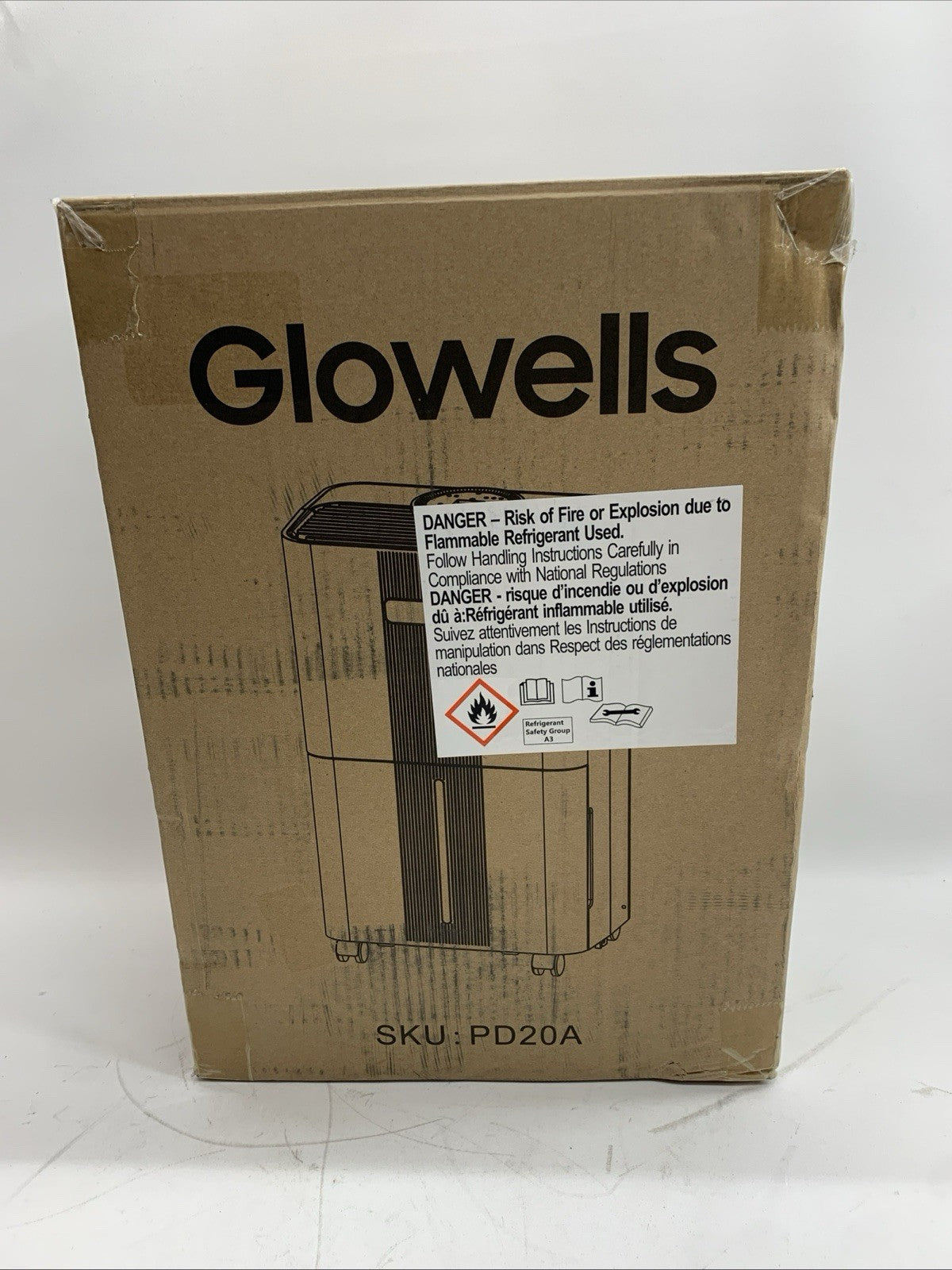 Glowells PD20A Dehumidifiers 120W 120Volts 60Hz for Home RV, Bathroom, Bedroom