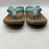 Spenco Orthotic Women's Cabo Flip-Flop Size US 12D Aqua Leather/Textile Upper