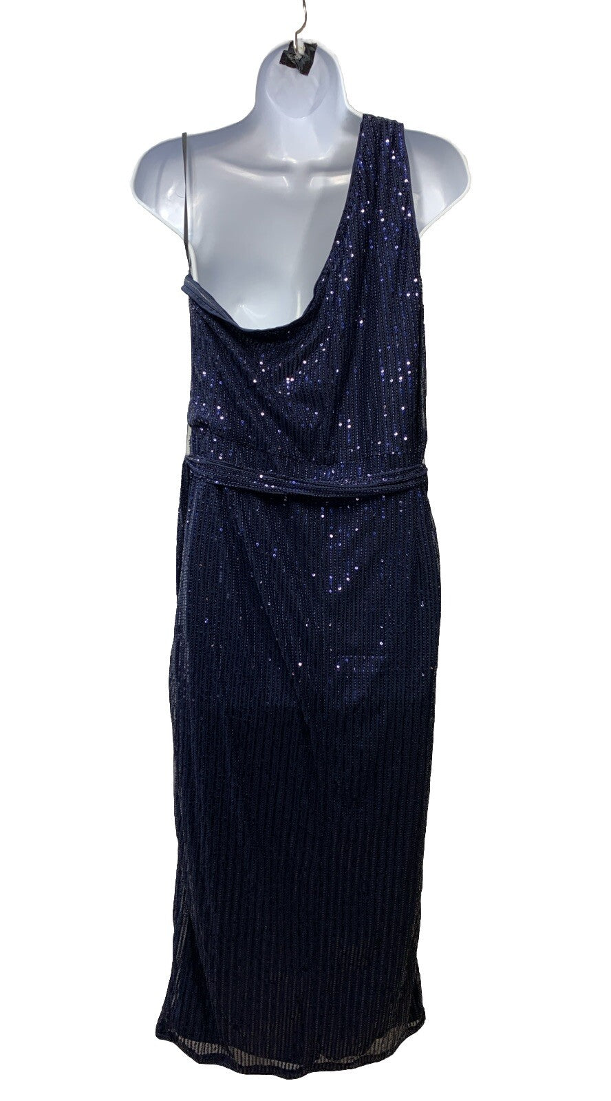 GRACE KARIN Sleeveless One Shoulder Sequin Dress Wrap Dress Size XL Sleeveless