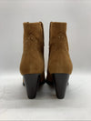 Aerosoles Lazu Tan Suede-263 Western Stud Bootie Women's Size 12M Heels Brown