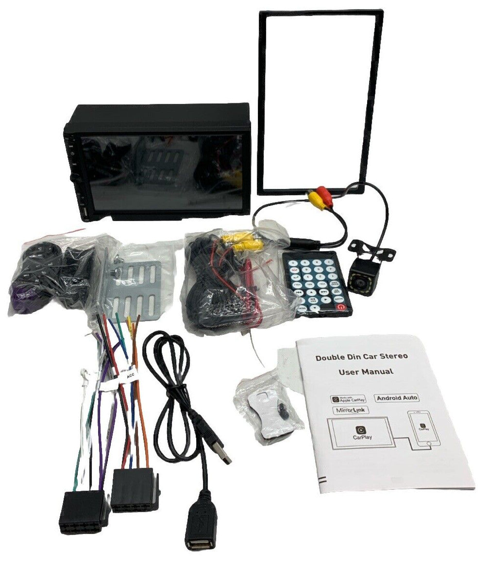 Wireless 7 inch Double Din Car Stereo with Apple Carplay Car Bluetooth FM Car Ra