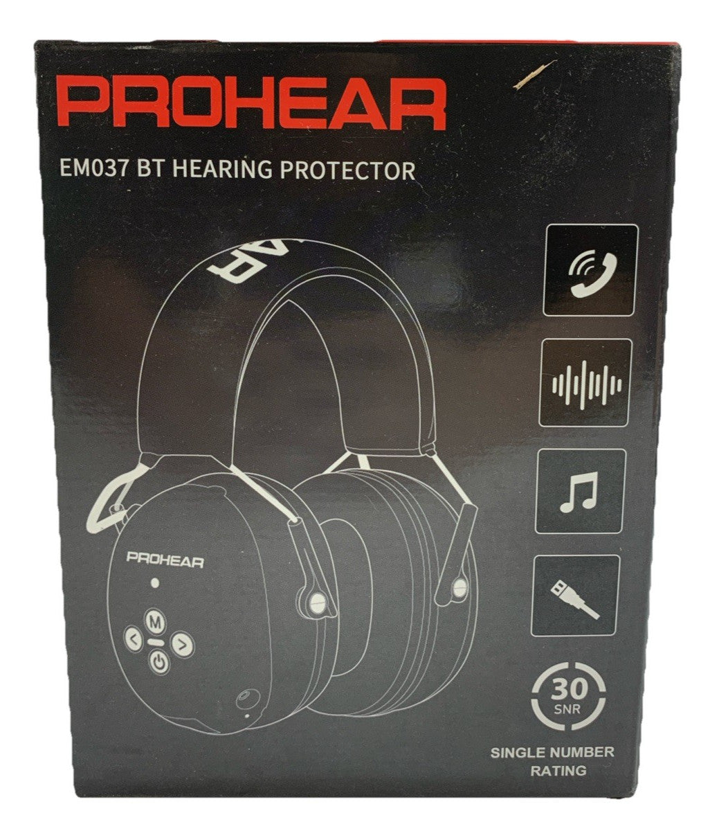 PROHEAR 037 Bluetooth BT Hearing Protection Headphone Rechargeable Battery 30dB
