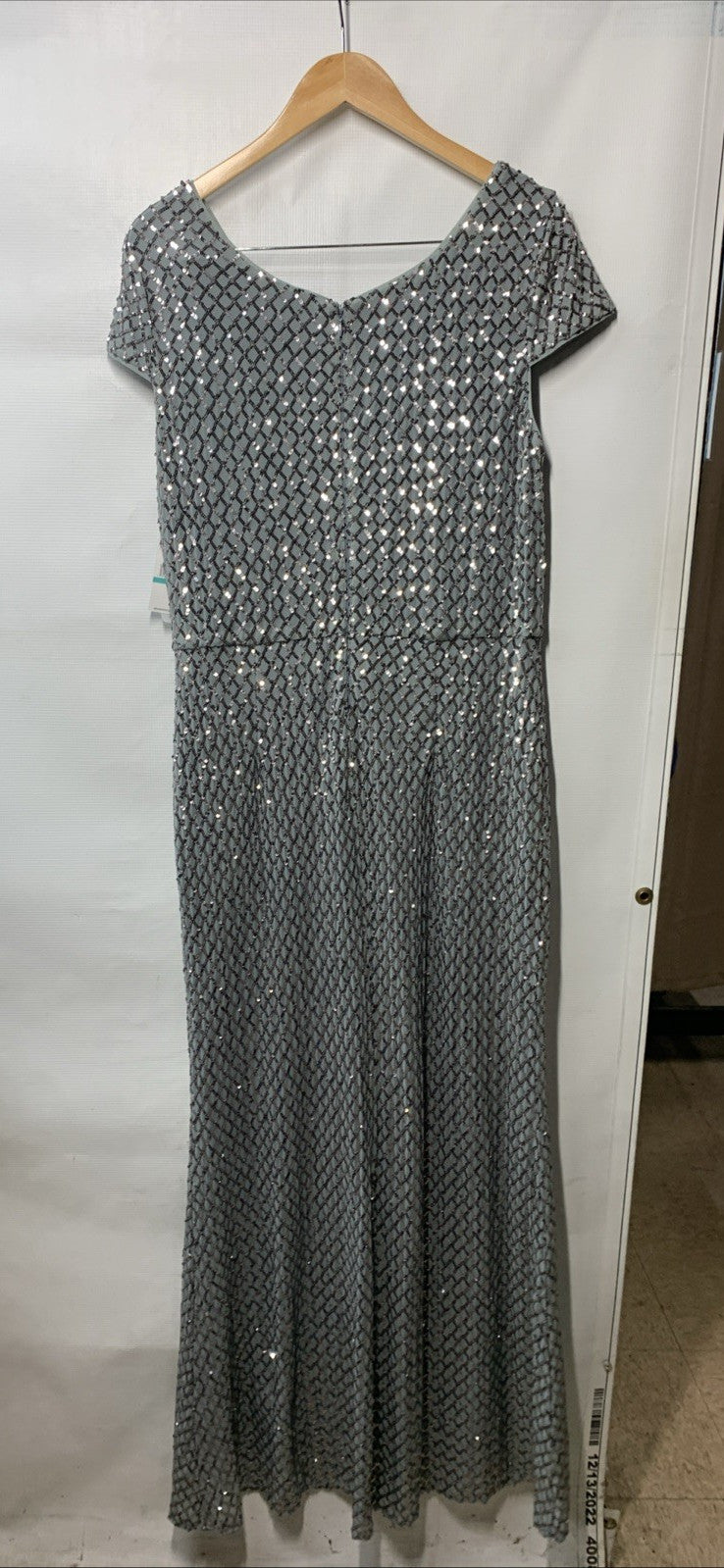 Alex Evenings Women's Long Fit and Flare Dress Formal Elegant Cap Sleeve Size 16