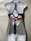 Carve Designs Stinson Womens Tankini Nylon Stretch Pullover Large Red White Blue