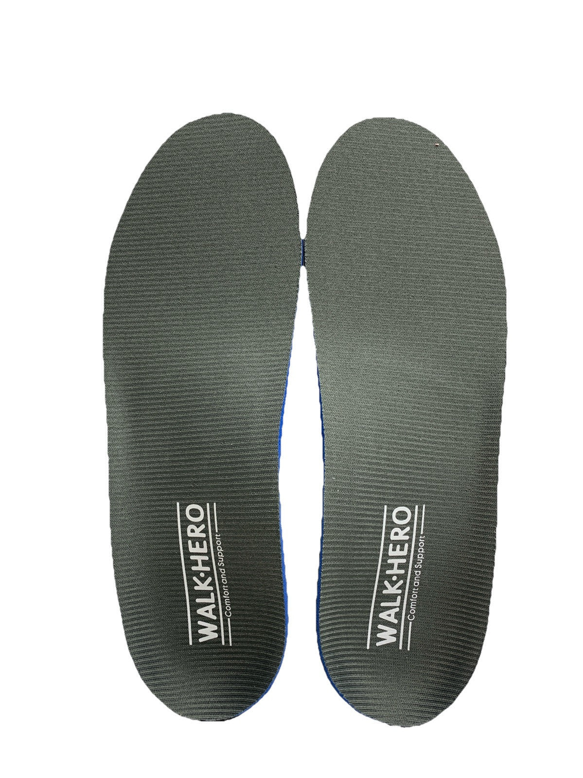 Walk Hero Medical Orthotic Insoles Men’s 5-5.5 | W 7-7.5 Grey for Work Boot/Shoe