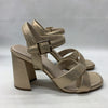 Kenneth Cole New York Women's Lessia Wedge Heeled Sandal Size 8.5 Light Gold