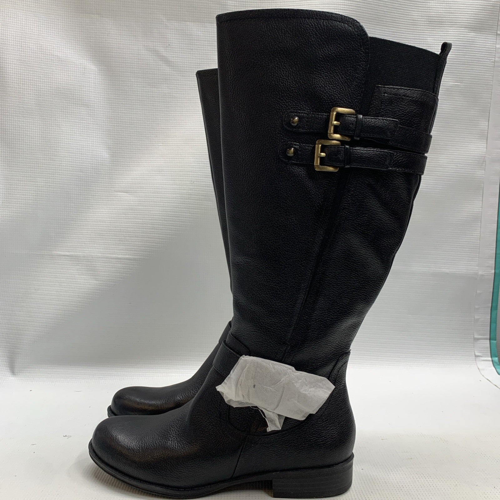 Naturalizer Jessie Women Shoes Wide Calf Riding Boot Black Size 7.5M F8467L1002
