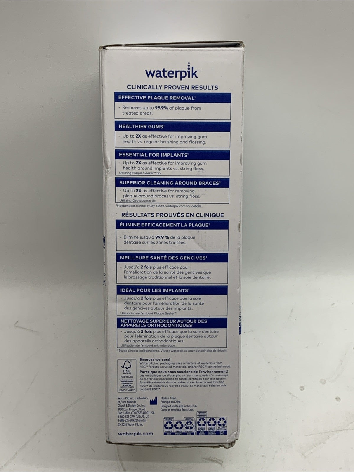 Waterpik Cordless Pearl Water Flosser WF-13 Portable for Teeth Gums Braces Care