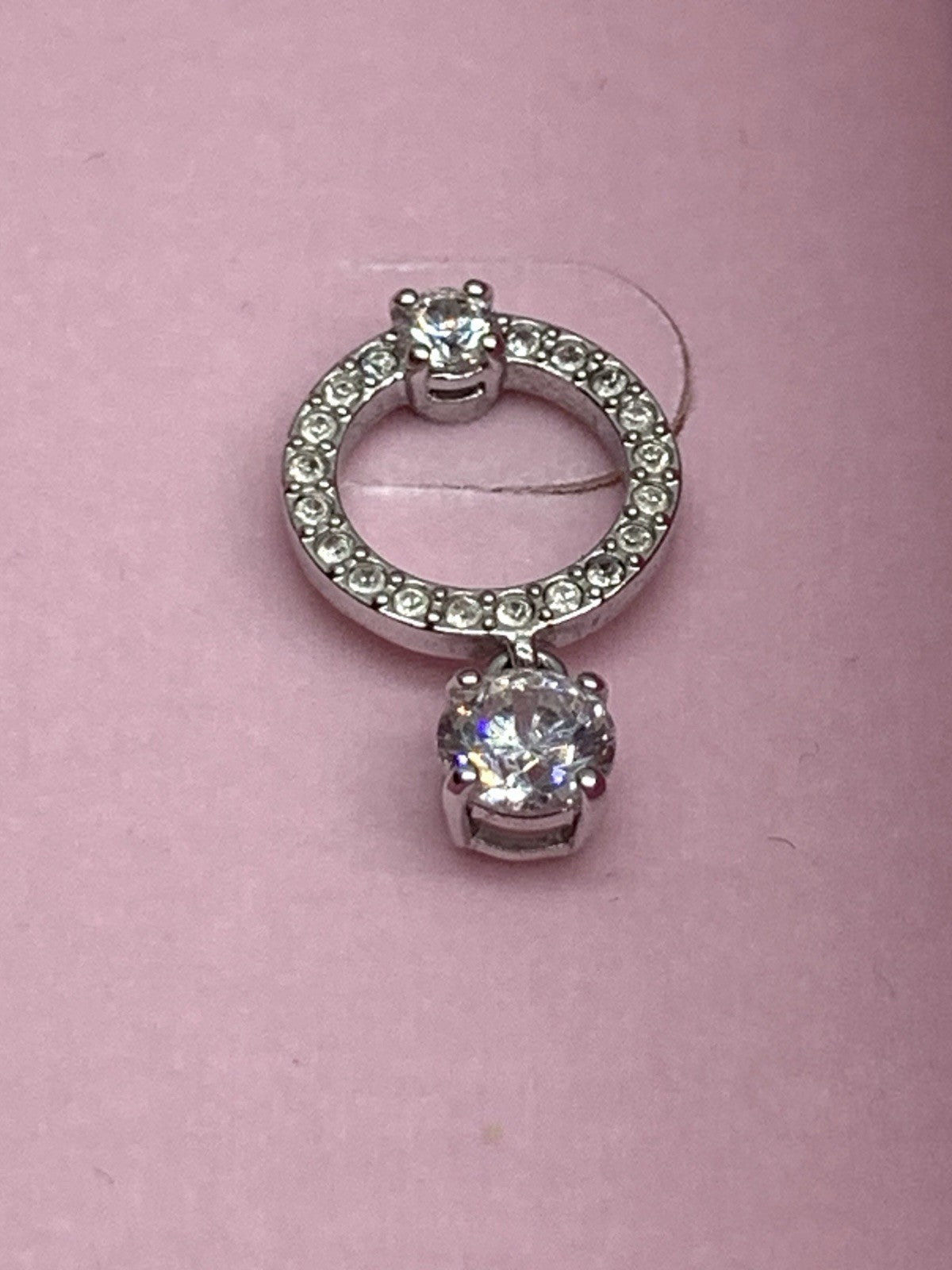 Women' Swarovski Stud Attract Circle 5563278 Earrings White Crystals Jewelry