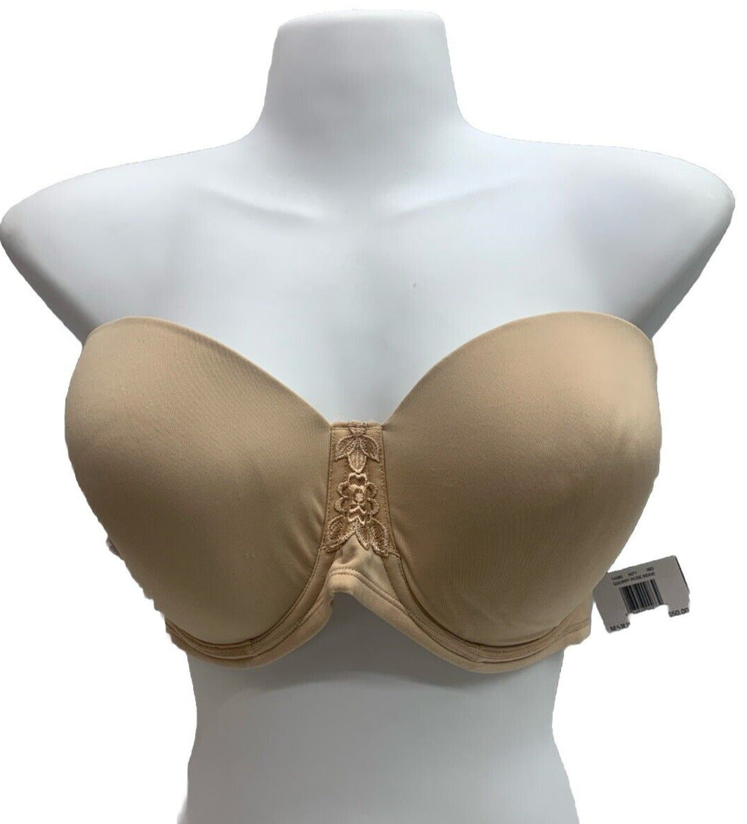 Vanity Fair Beauty Back Strapless Bra 74380 Size 38D 4-way Stretch Underwired