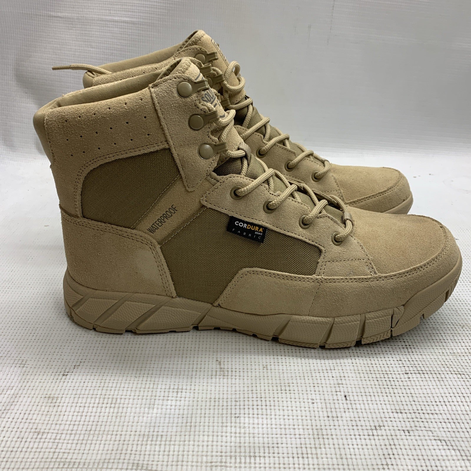 FREE SOLDIER Men's Tactical Military Combat Work Boots Tan Size 12 Waterproof
