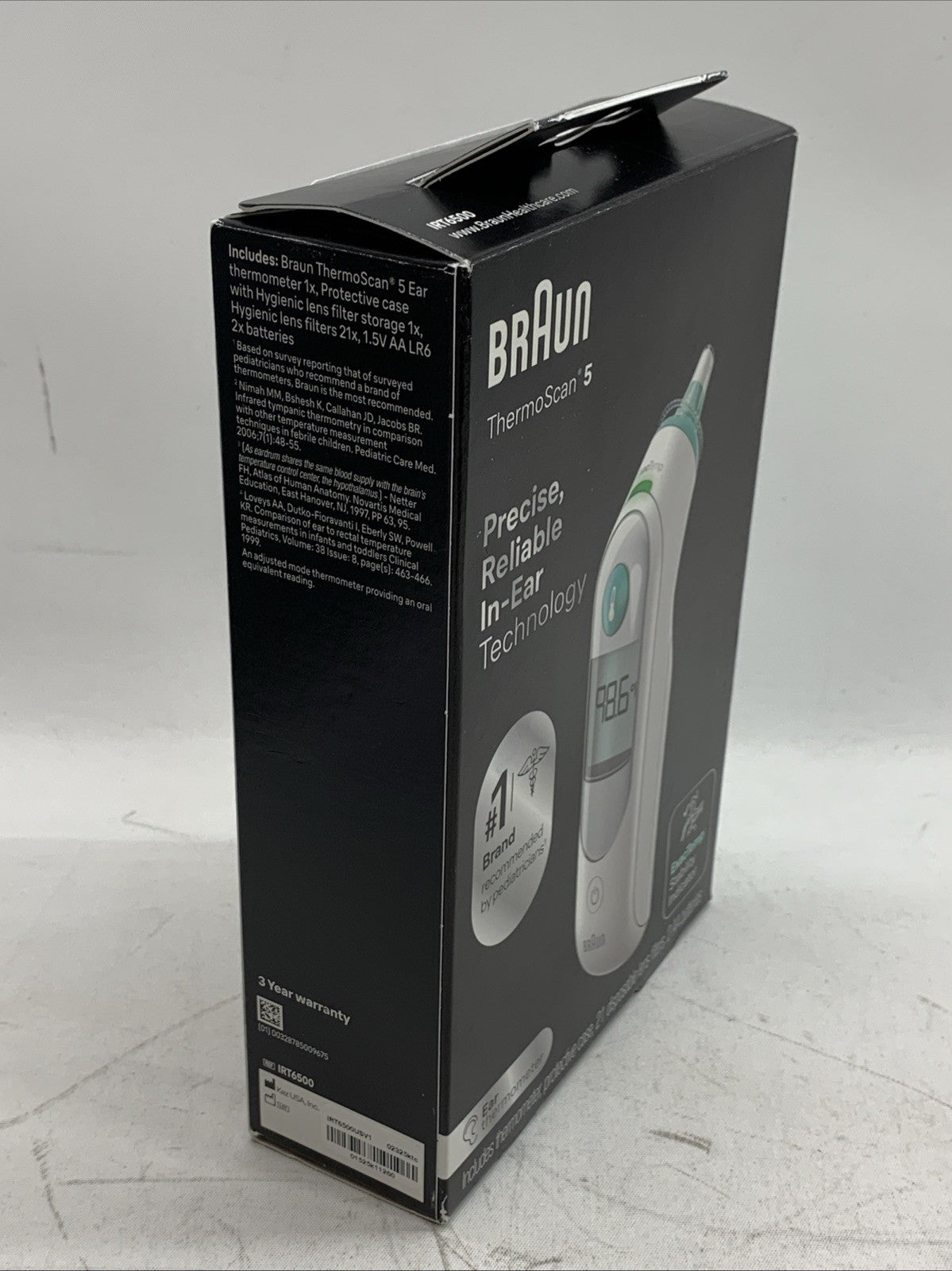 Braun ThermoScan 5 Ear Thermometer IRT6500USV1 Digital Precise Reliable In-ear