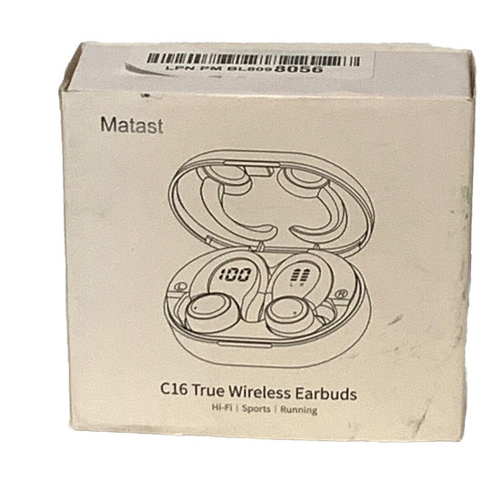 Matast C16 True Wireless Earbuds Hi-Fi Running Sport Bluetooth 8h Play Time Blac