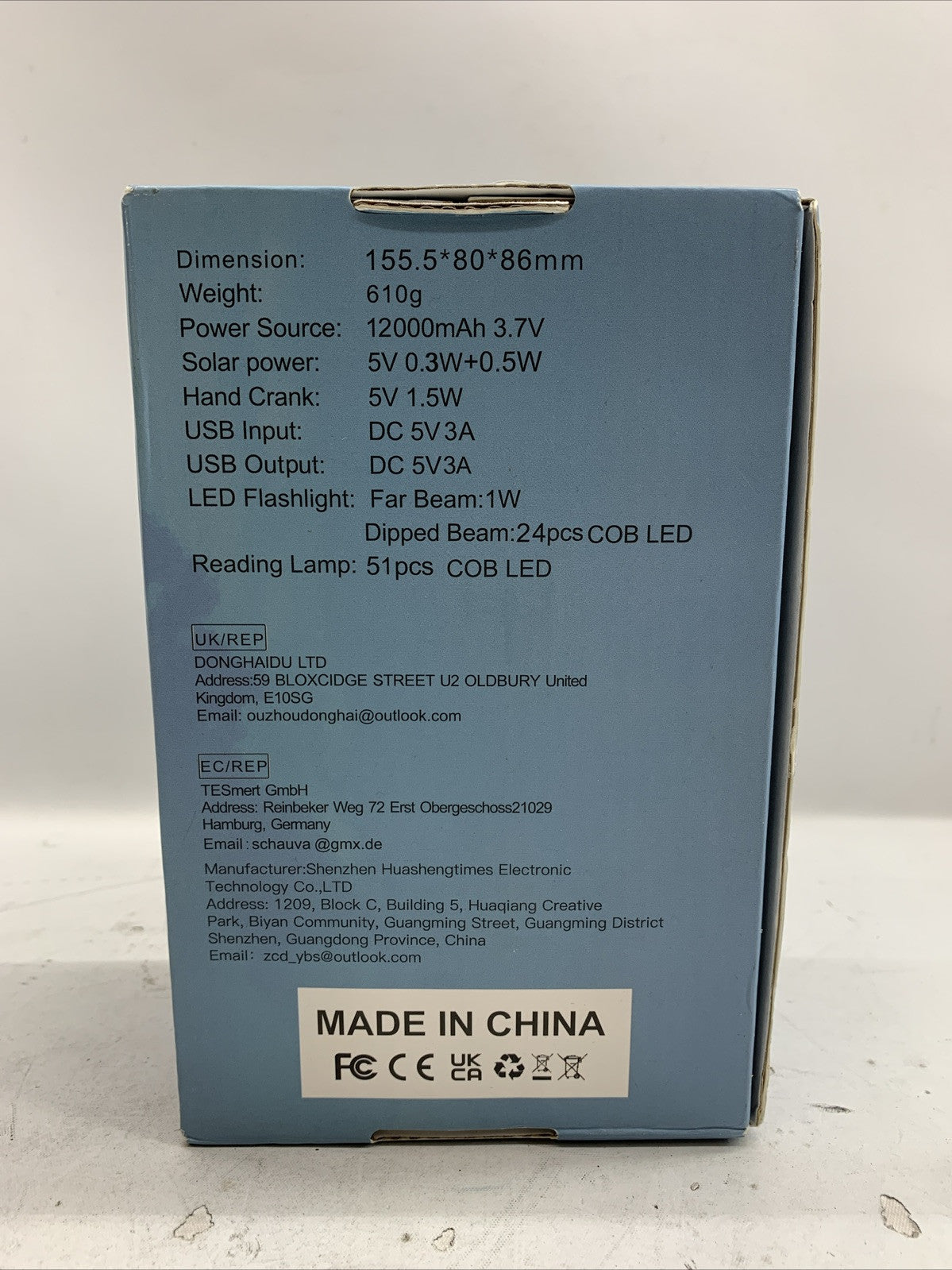 Multi-Function Emergency Hand Crank Radio, Portable Solar Radio H17 Army Green