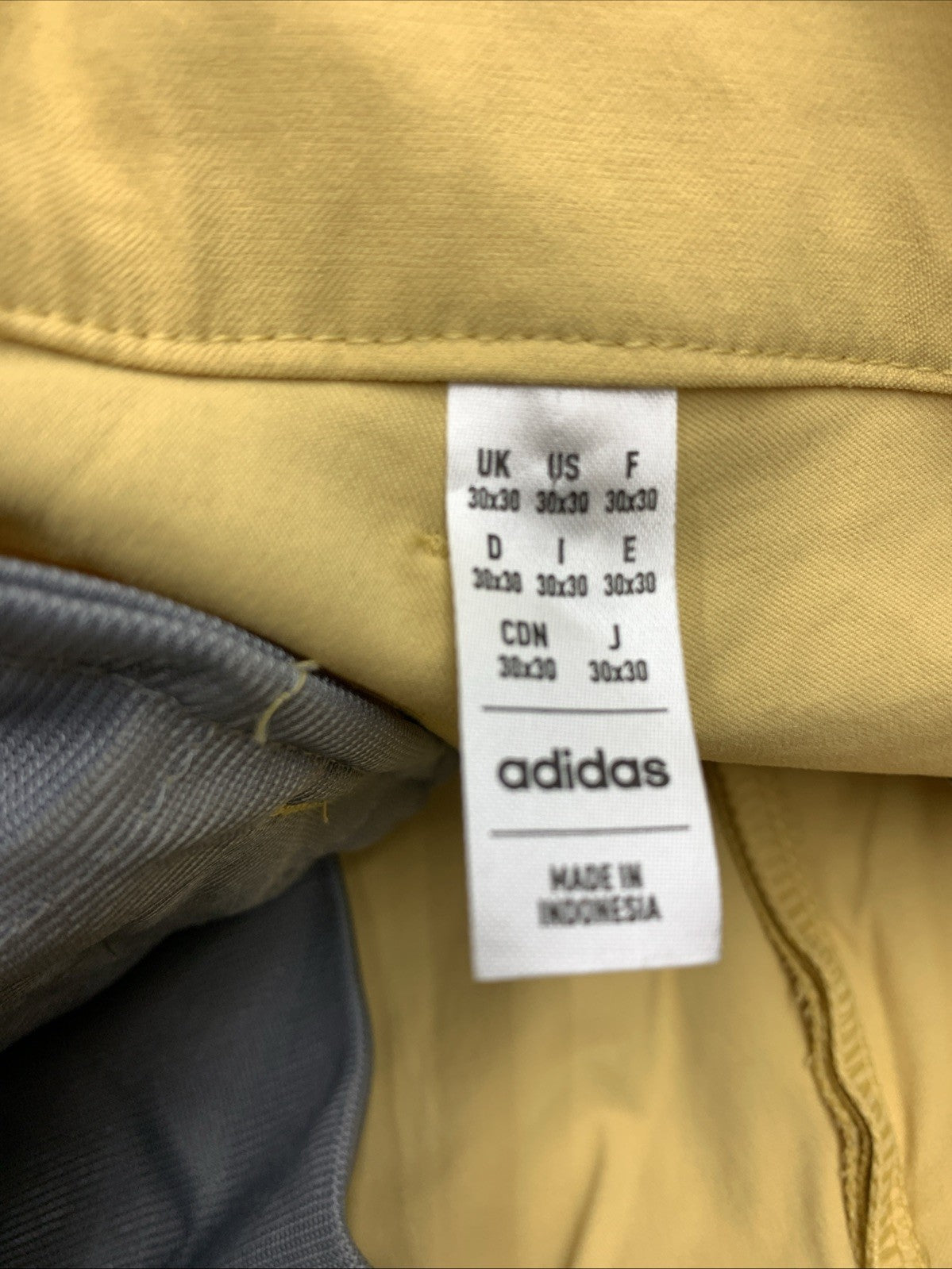 Adidas Men's Ultimate 365 Nylon Chino Golf Long Pants Size 30x30 Oat Sraight Leg