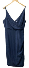 Dress the Population Women's Bodycon Size XL Navy Sleeveless Navy Blue V-neck
