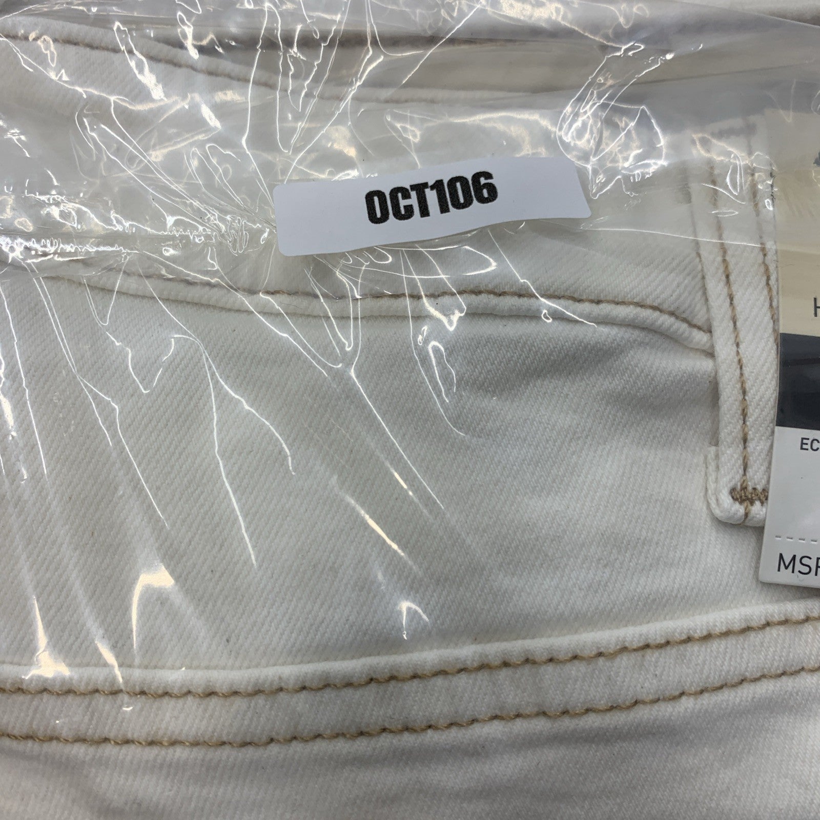 Ariat Larissa Slim Trouser Off White 34S High Rise Jeans Long Pants with Pockets