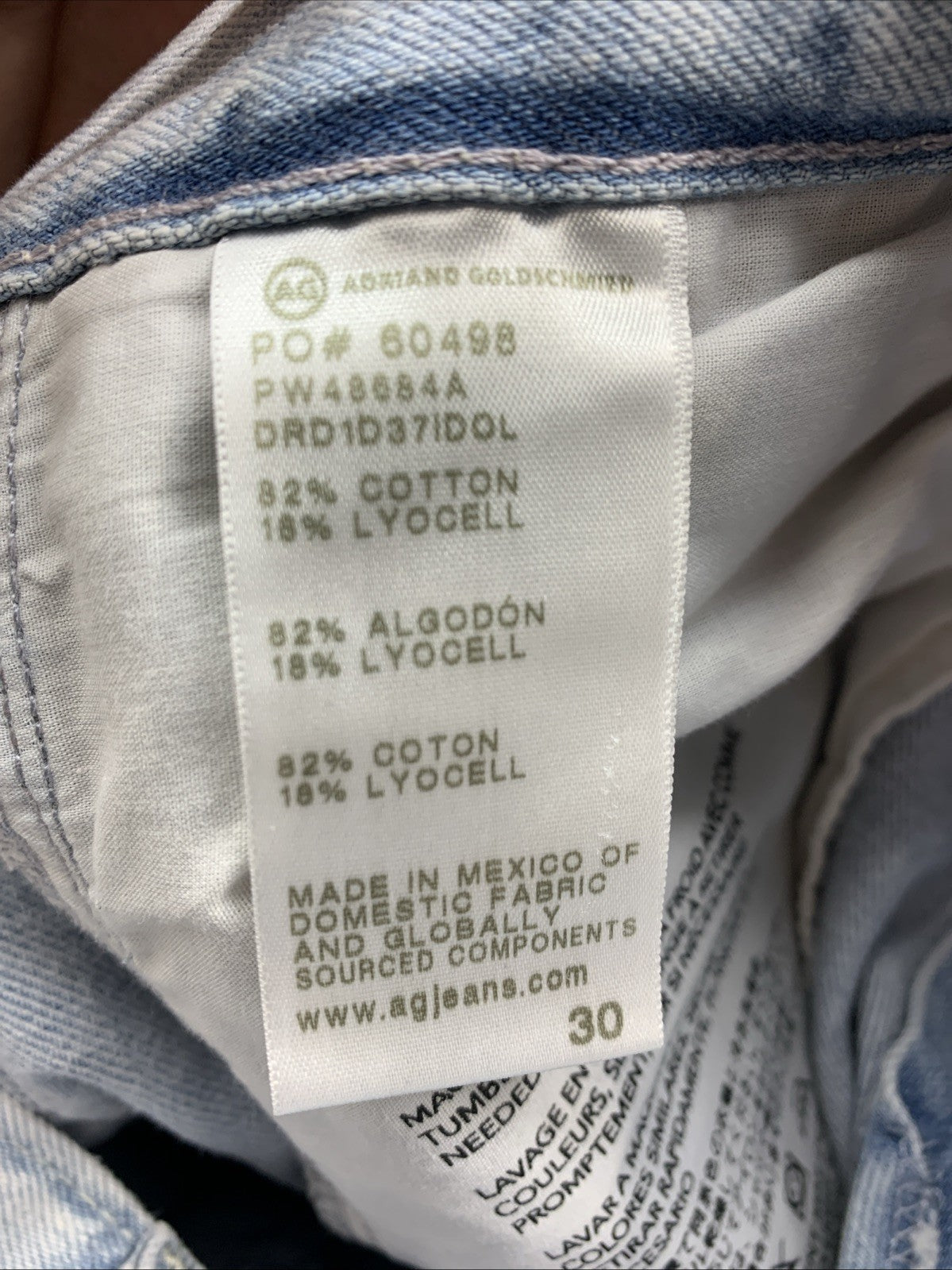 AG Adriano Goldschmied Women's Mercer High Rise Cuffed Barrel Jean Size 30 Pants