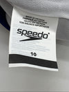 Speedo Girl's 10 Swimsuit One Piece Infinity Splice Thick Strap Deep Water Blue