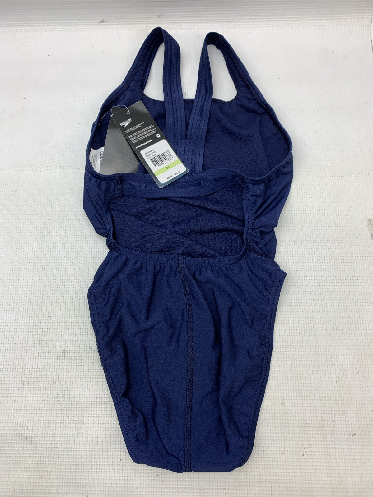 Speedo Women's Swimsuit One Piece Prolt Super Pro Solid Navy Size 30 Swimwear