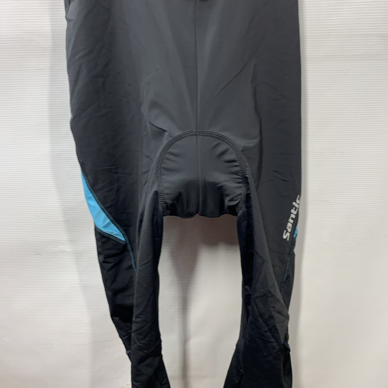 Santic Cycling Bib Padded Compression Long Pant Black Teal Women 2XL Comfortable
