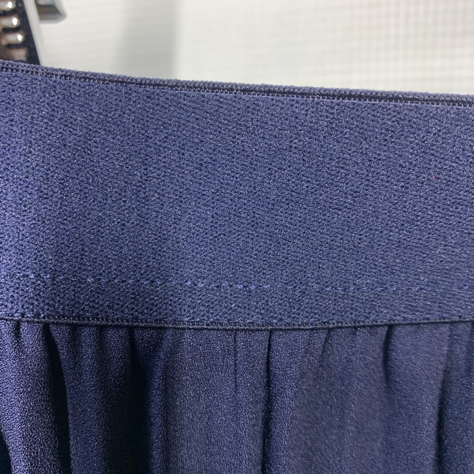 GRACE KARIN Women High Elastic Waist Pleated Chiffon Skirt Blue Small Sleeveless