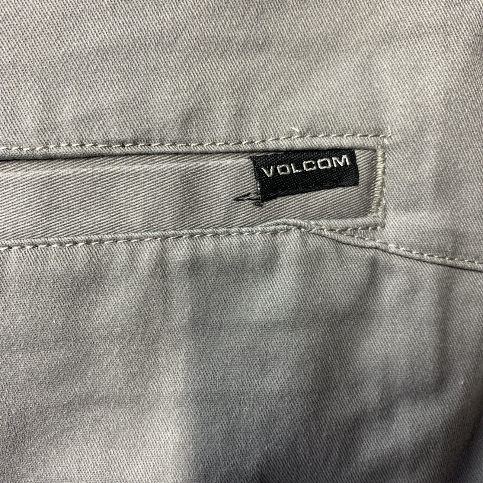 Volcom Men's VMonty Stretch 22 Chino Shorts A09117V3 Size 34 Dark Gray w/Pockets