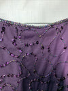 J Kara Sequin Capelet Long Beaded Dress V-neck Pull On Size 22W Purple