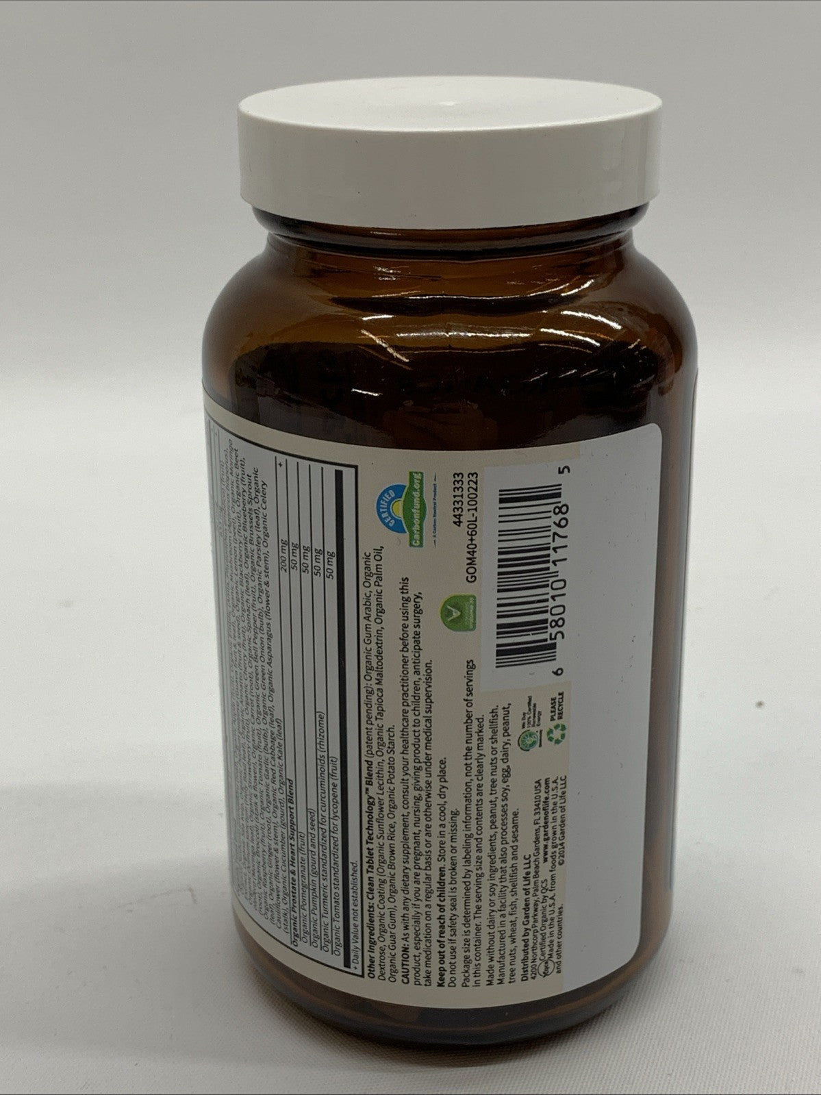 Garden Of Life Organics Men’s Multi 40+ Whole Food Multivitamin 60 Vegan Tablets