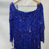 Adrianna Papell Women's Beaded Off Shoulder Long Sleeve Gala Gown Dress Size 12