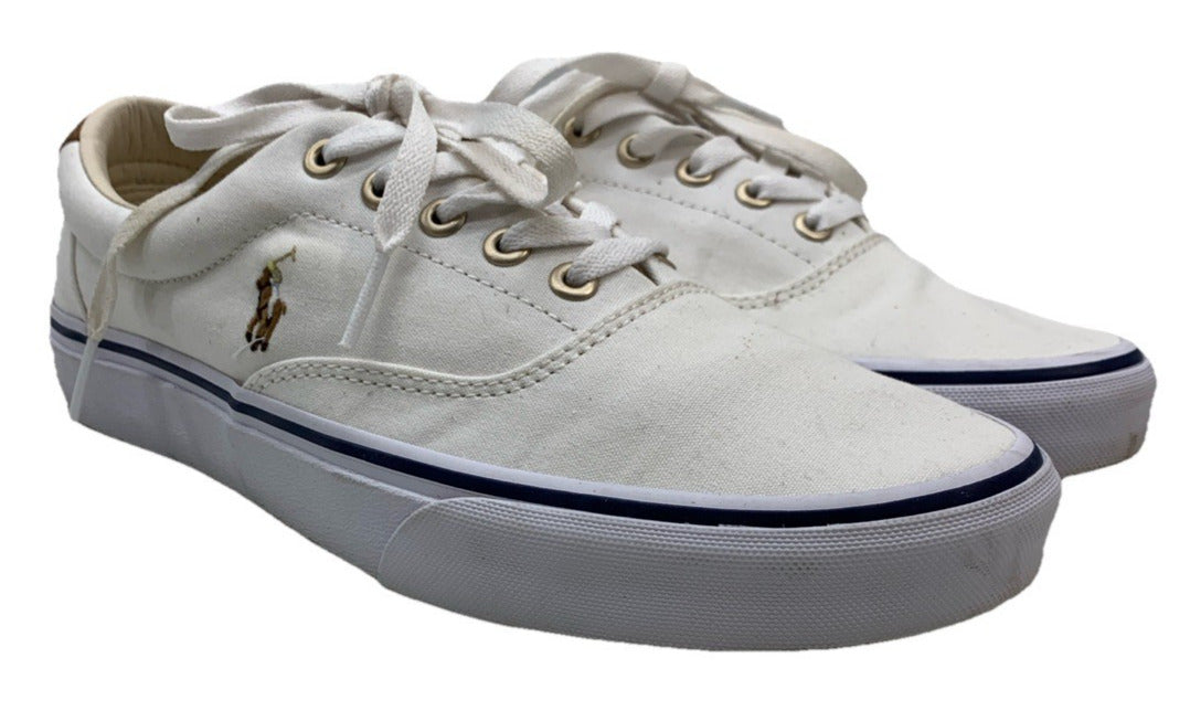 Polo Ralph Lauren Keaton LCL Pony Low Top Lace Up Canvas Sneaker Size 8 Shoes