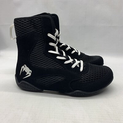 Venum Contender Men’s 8 High Top Boxing/MMA Shoes Black/White Mid-cut Lace-up