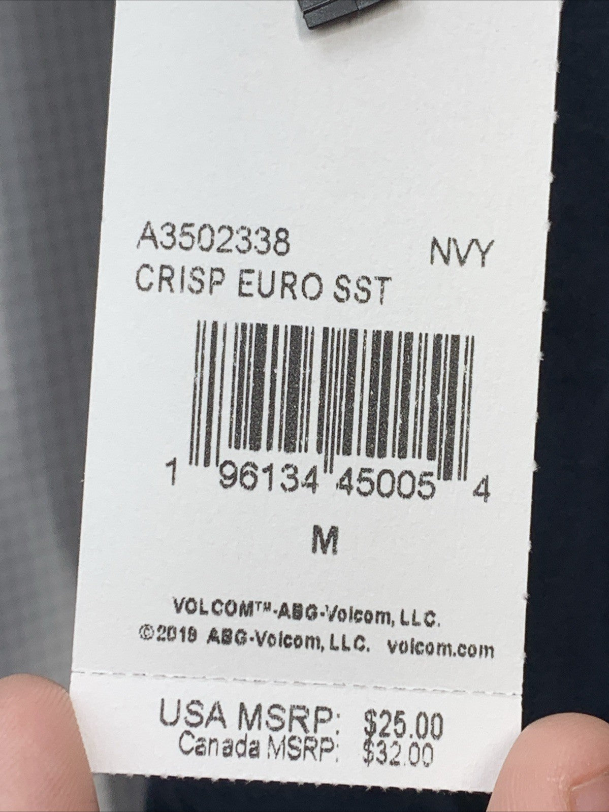 Volcom Men's Zebra Euro Short Sleeve T-shirt Patrol Blue A3502338 Crew Neck Med