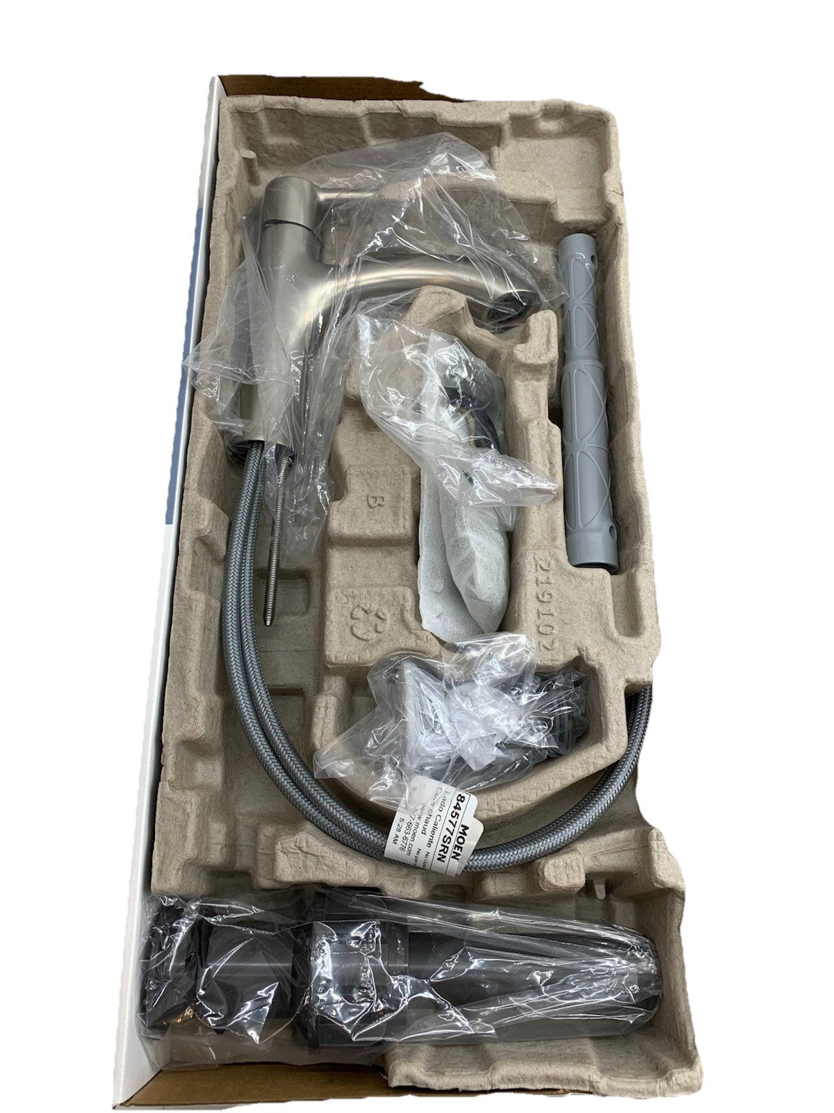 Moen Idris One Handle Bathroom Faucet Modern Deck Mount 84577SRN Brushed Nickle