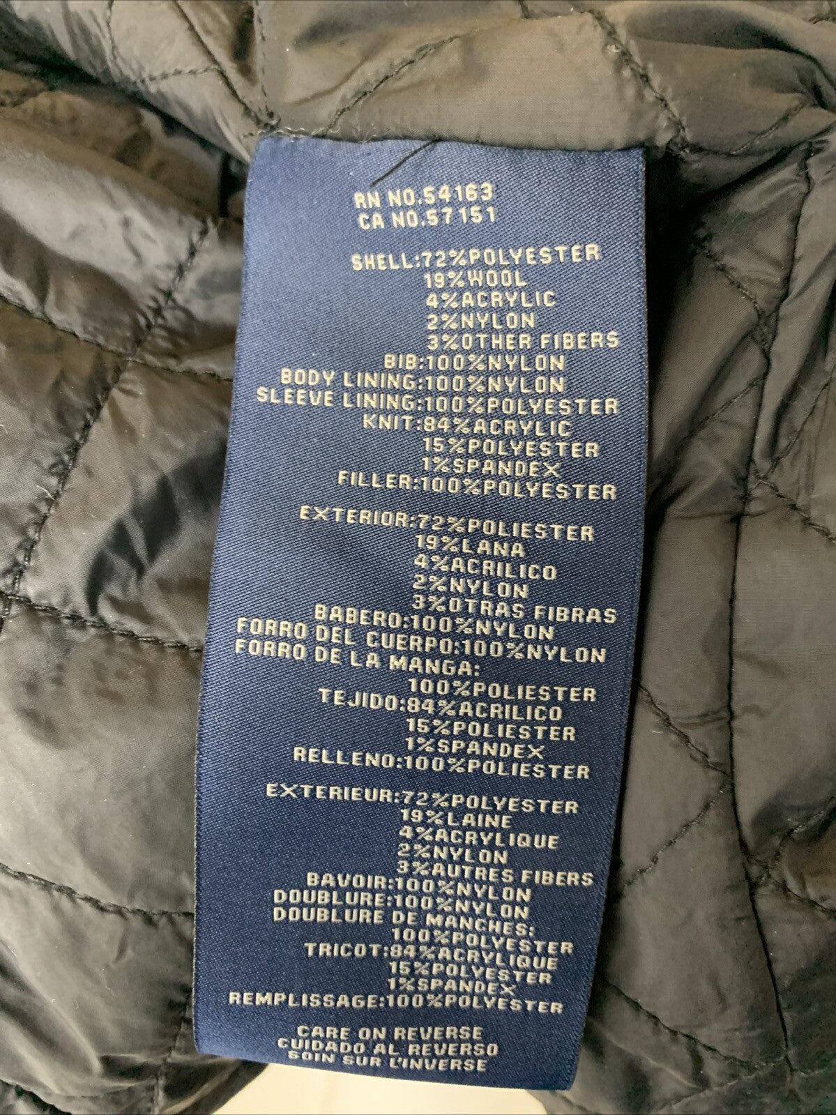 Dockers Men's Henry Wool Blend Top Coat Black Size Large Long Sleeve with Pocket