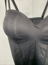 Black Maidenform DMS131 firm control tummy shaping multiway thong bodysuit, large size, designed for women’s shapewear.