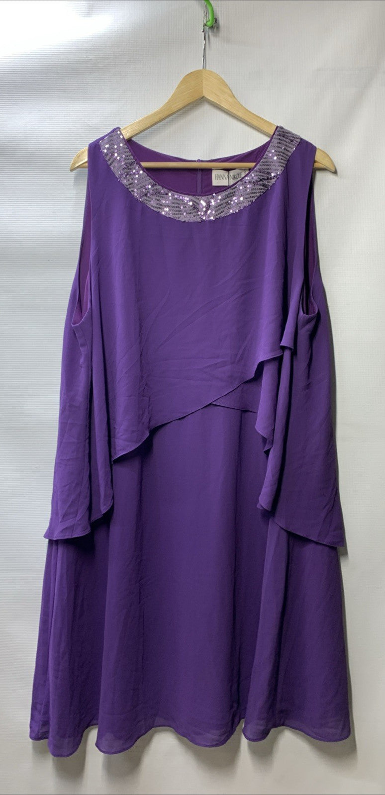 Hanna Nikole Women's Plus Size Guest Dress with Jacket 2 Piece Size 20W Purple