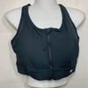 Yvette Womens Ladies Sport Bra Size 3XL E100556A91 Zip Front Wirefree Dark Black