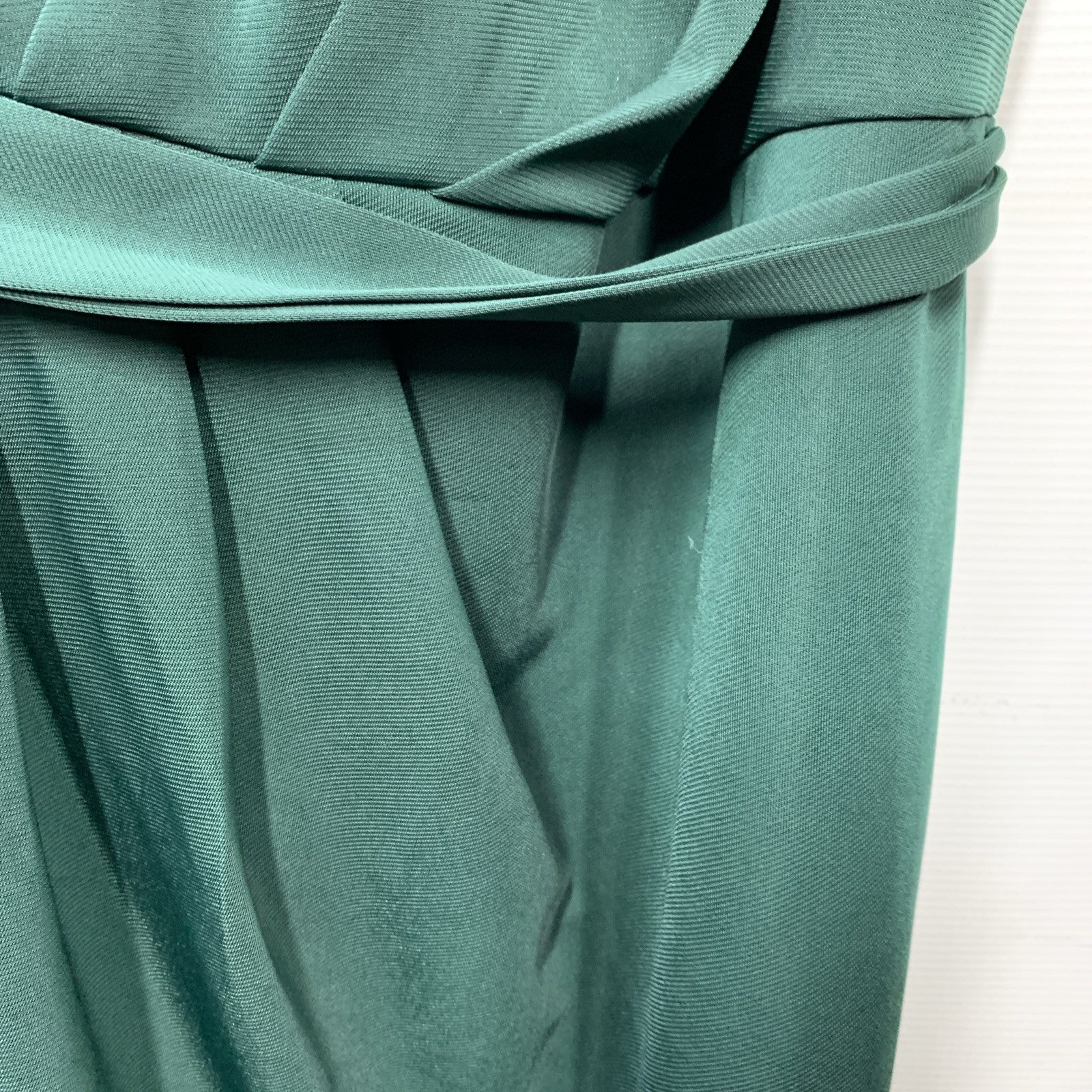 Hanna Nikole Women Size 12W One Shoulder Bodycon Wrap Cocktail Party Dress Green