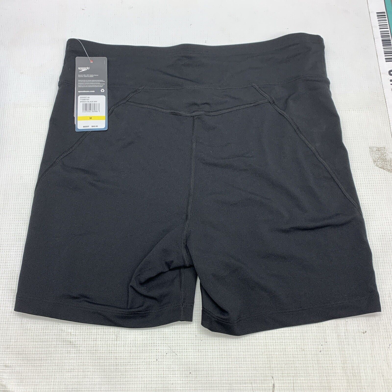 Speedo Women's Swimsuit Bottom Jammer Mid Length Size M Pull On Black Durable